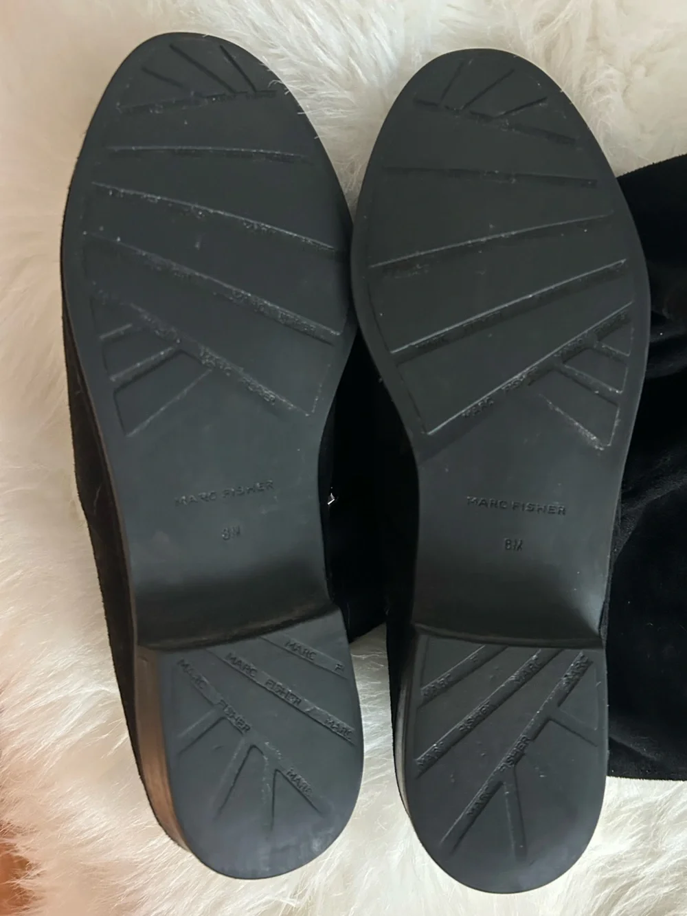 Marc Fisher Humor 2 over the knee, rounded toe, and rear tie detail size 8
